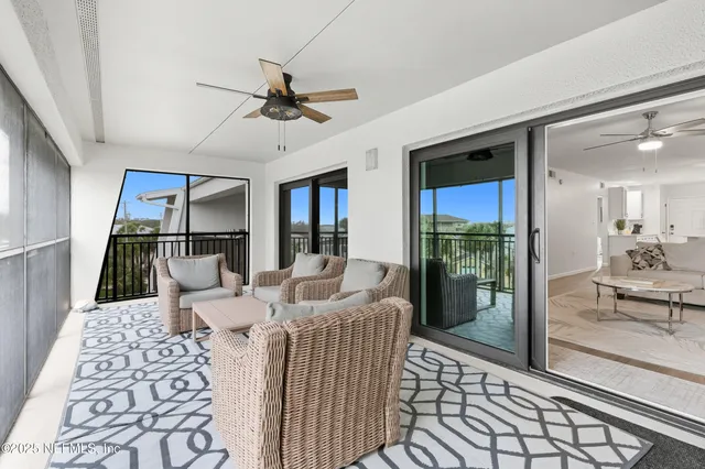 a view of lake from balcony