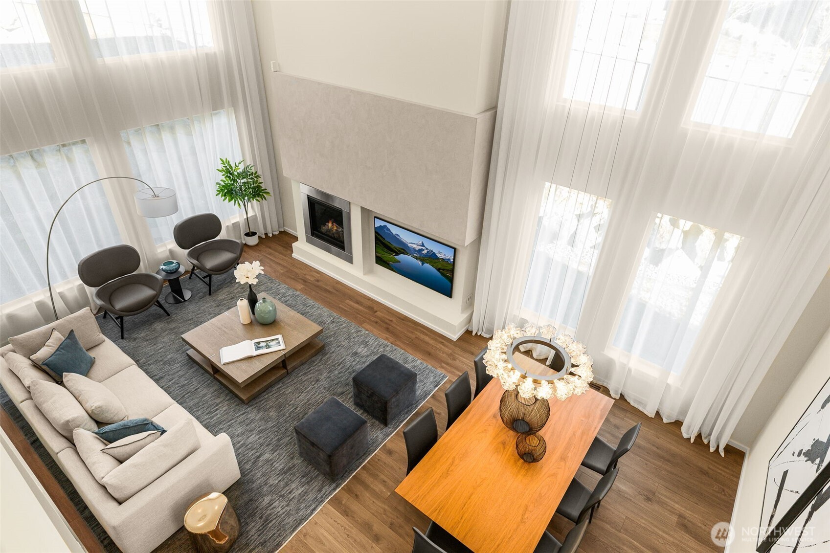19387 135th Street Southeast Monroe, WA 98272 - Photo 20 of 40 a living room with furniture and a fireplace