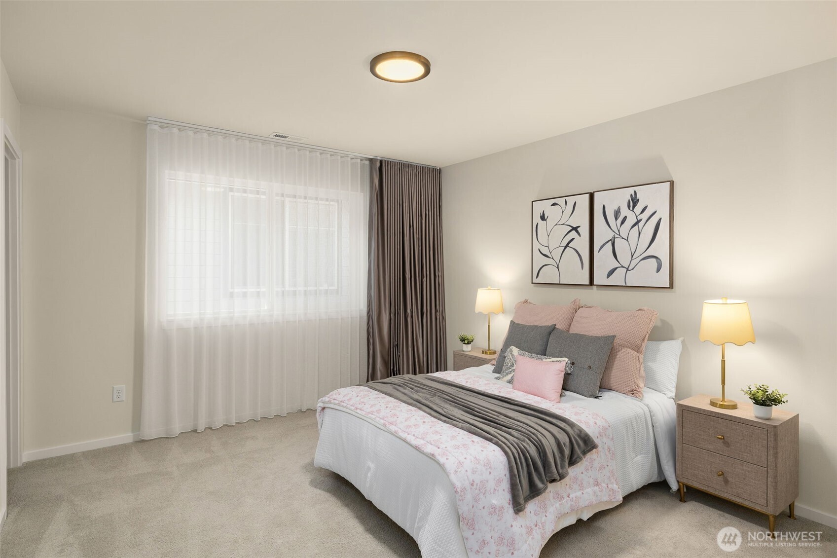 19387 135th Street Southeast Monroe, WA 98272 - Photo 23 of 40 a bedroom with a bed and a lamp