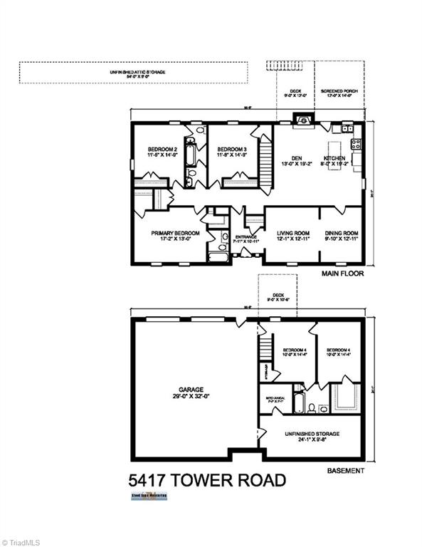 5417 Tower Road Greensboro, NC 27410 - Photo 42 of 42 Floorplan