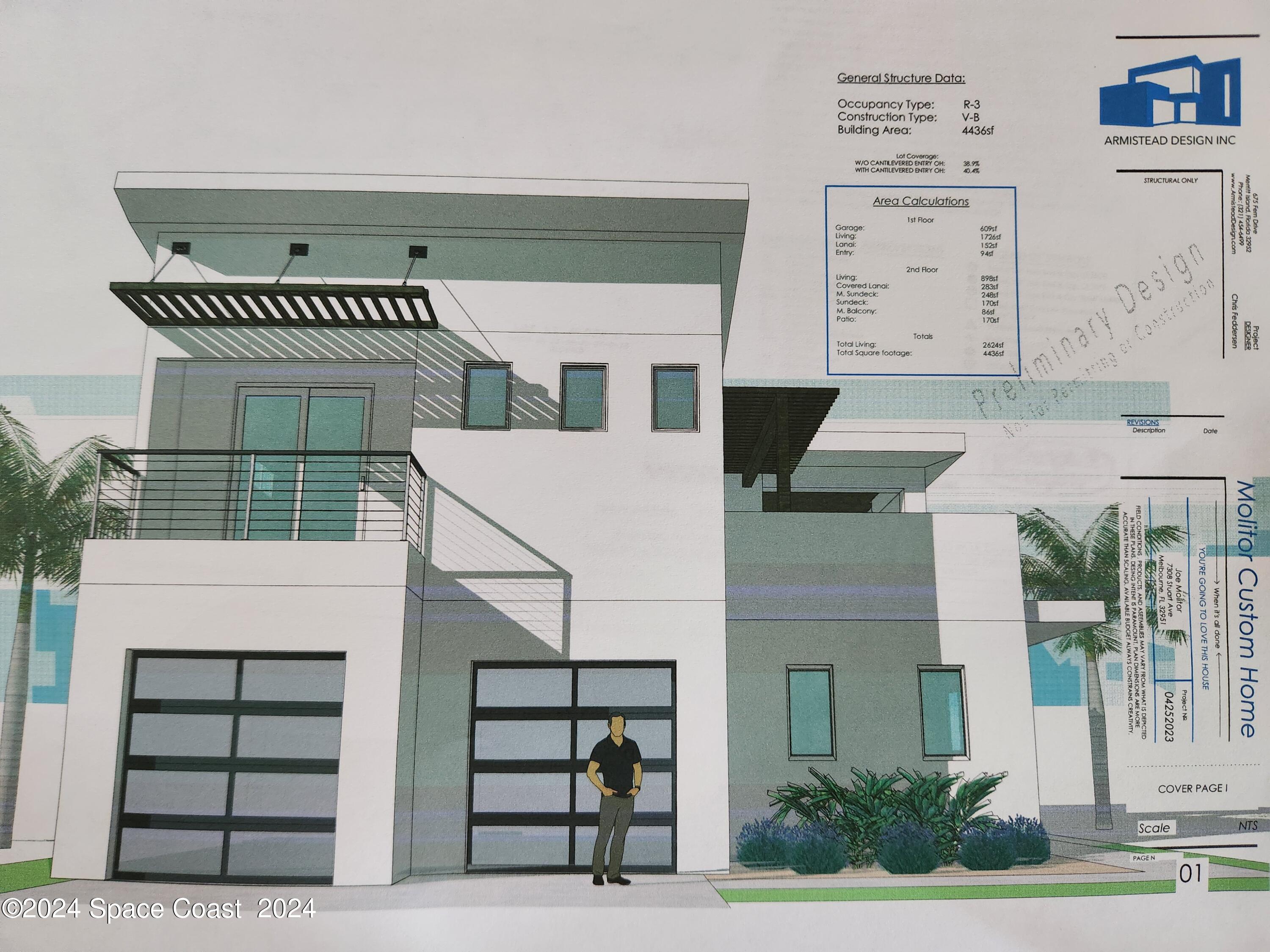 7308 Stuart Avenue Melbourne Beach, FL 32951 - Photo 4 of 16 front view of a house with a front door