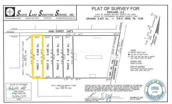 $125,000 | 0 East High Street, Unit TRACT 1, Ostrander, OH 43061