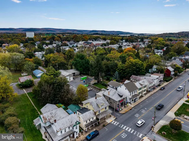 an aerial view of multiple house