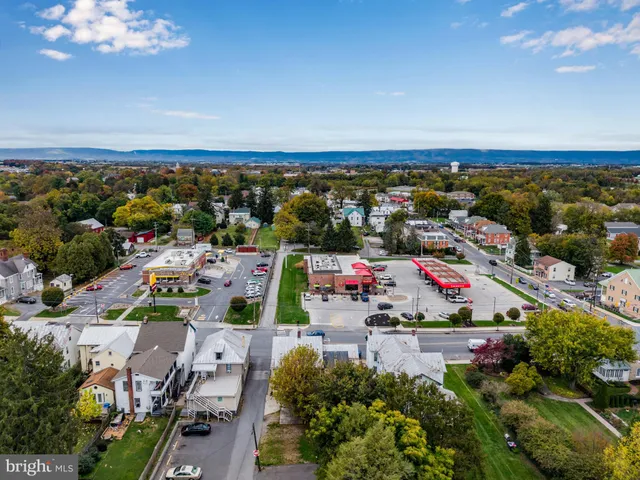 an aerial view of a city