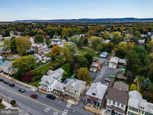 an aerial view of multiple house