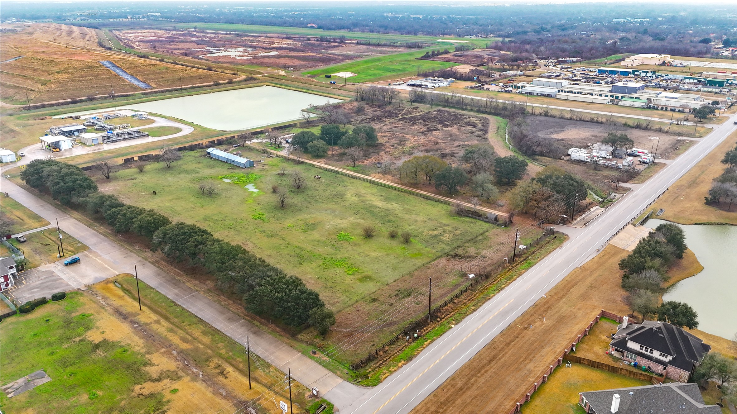 a view of a swimming pool and an outdoor space