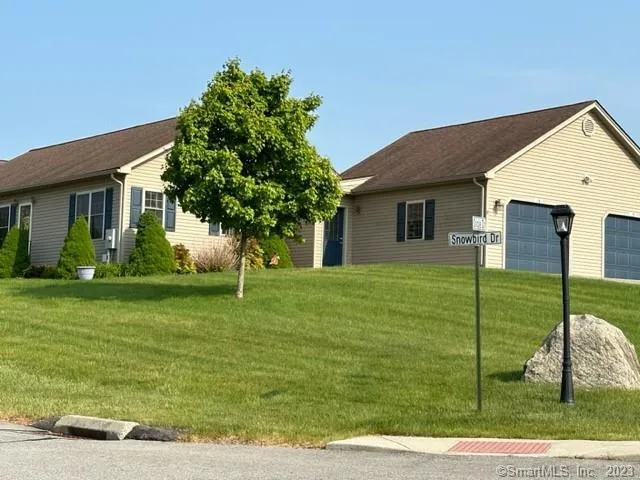 a house view with a garden space