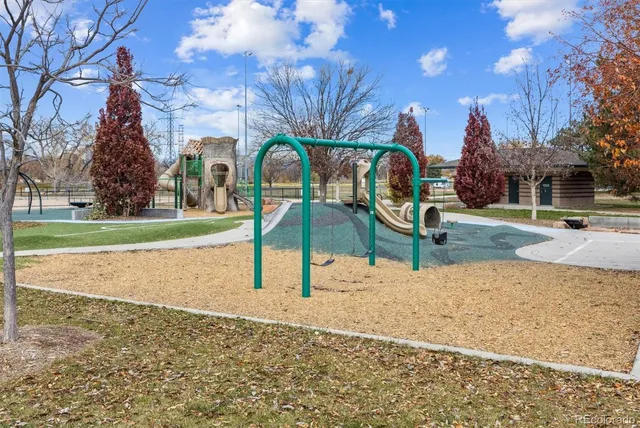 a park view with tall trees