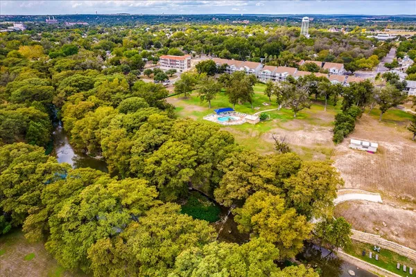a view of an outdoor space and swimming pool