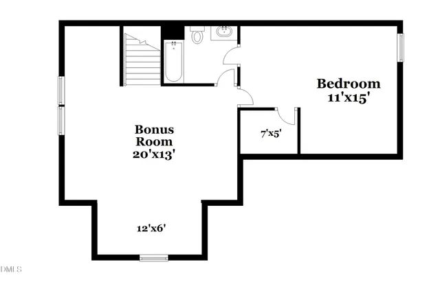 a picture of a bench in room