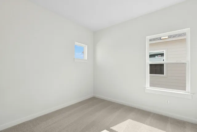 an empty room with a window