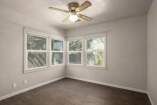 an empty room with a window