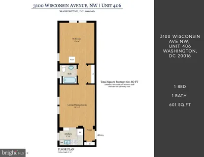 $315,000 | 3100 Wisconsin Avenue Northwest, Unit 406, Washington, DC 20016
