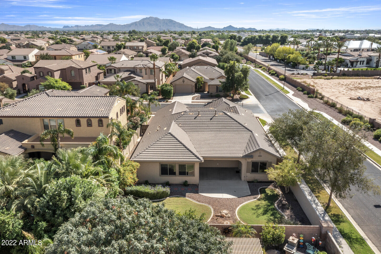 2810 East Blue Sage Road Gilbert, AZ 85297 - Photo 65 of 93 Aerial view of rear yard