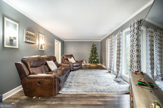 a living room with furniture and a couch