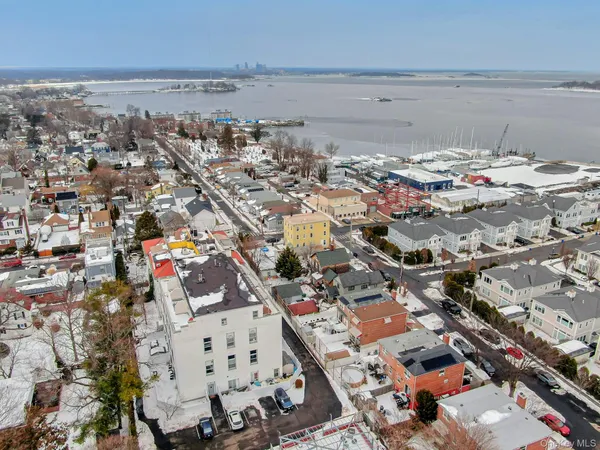 an aerial view of a city