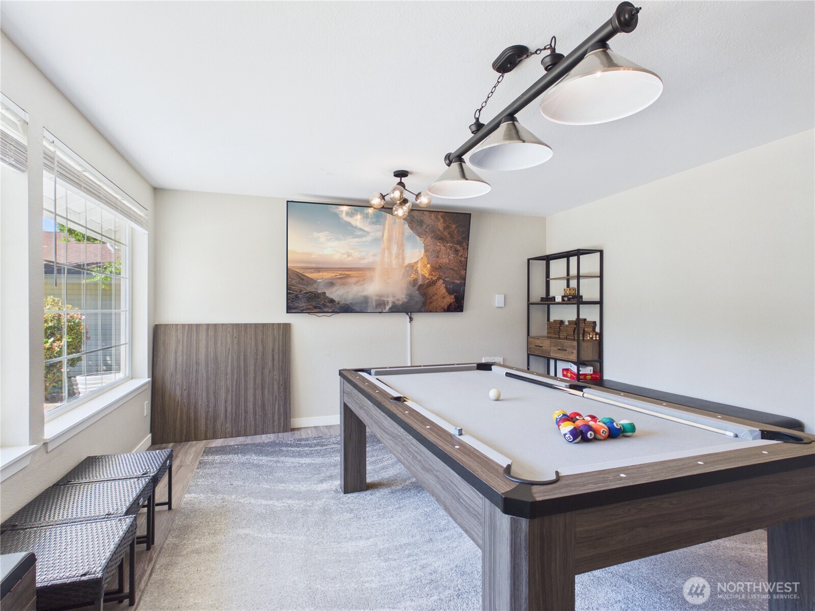 11002 Southeast Petrovitsky Road, Unit I102 Renton, WA 98055 - Photo 19 of 24 a room with pool table and windows