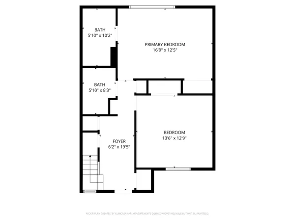 a picture of a bench in a white building