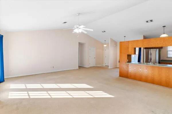 a view of a livingroom with furniture