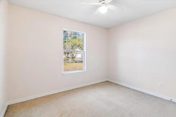 an empty room with a window