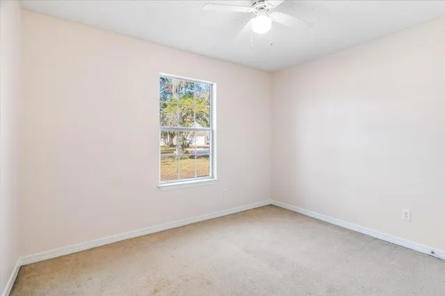 an empty room with a window