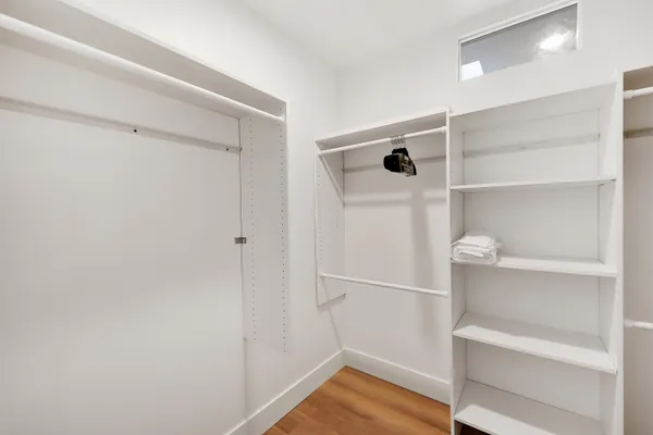 a view of a walk in closet