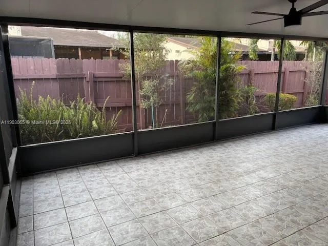 a view of a black gate