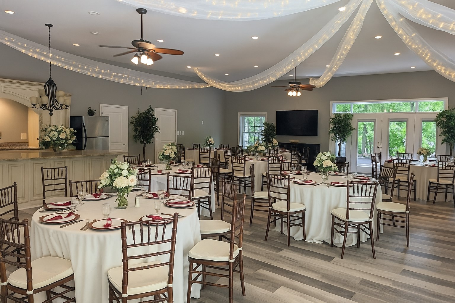 3425 Hopkins Bridge Road Unionville, TN 37180 - Photo 15 of 83 a view of a dining room with furniture a kitchen and chandelier
