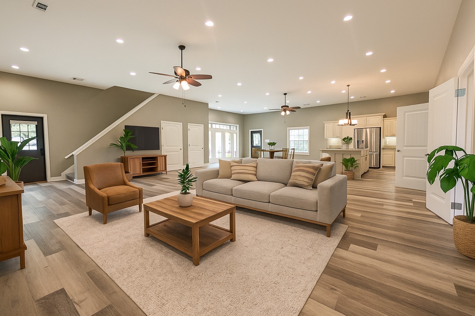 3425 Hopkins Bridge Road Unionville, TN 37180 - Photo 19 of 83 a living room with furniture kitchen view and a chandelier