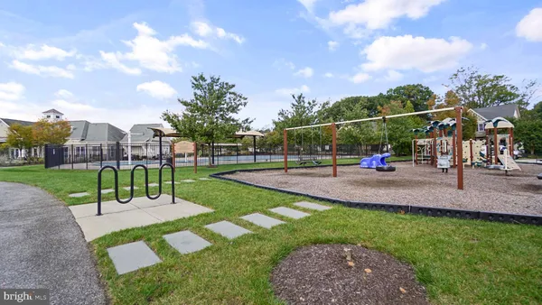 a view of outdoor space with trampoline