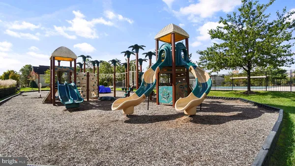 a view of a slide with a slide in the patio