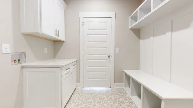 a white bath tub sitting next to a window