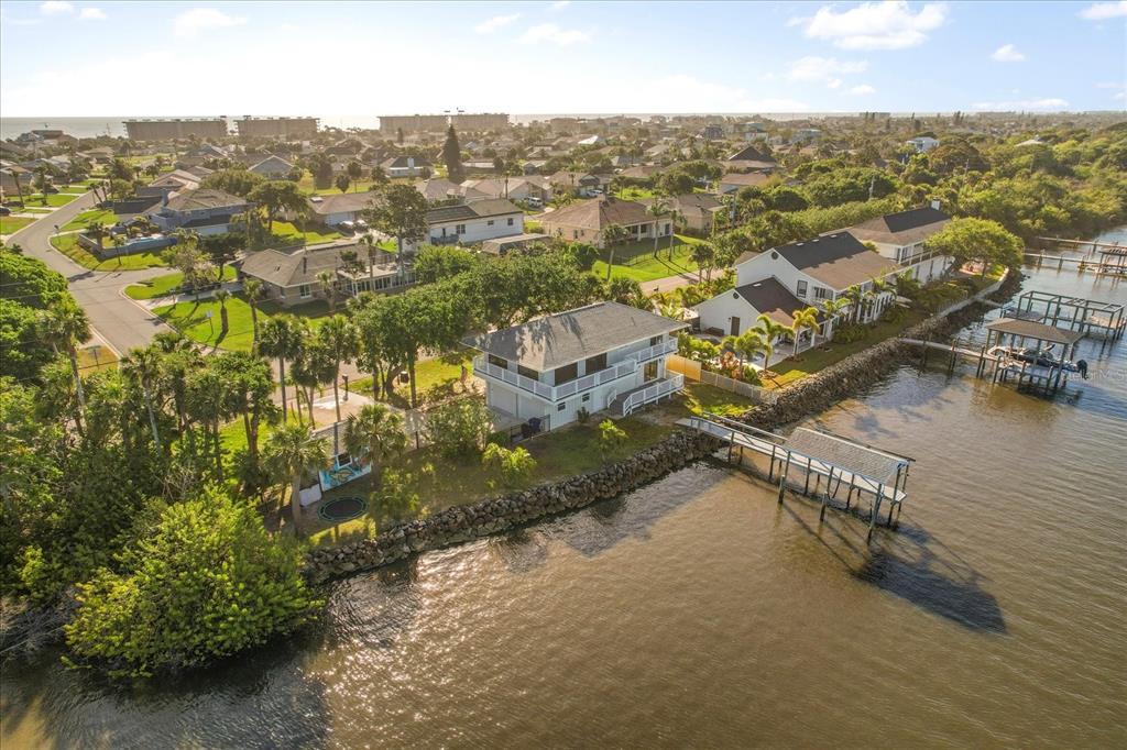 3216 John Anderson Drive Ormond Beach, FL 32176 - Photo 1 of 1 an aerial view of residential house with outdoor space and boat