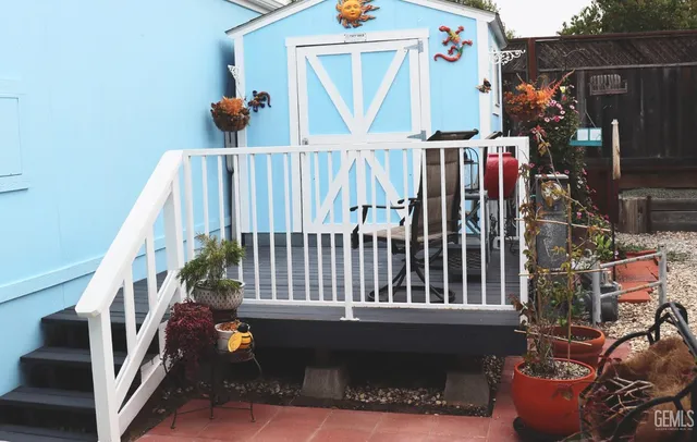 a view of outdoor space and deck