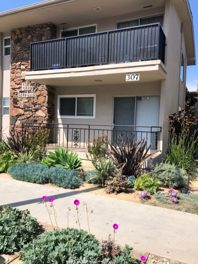 a potted plant sitting in front of a house