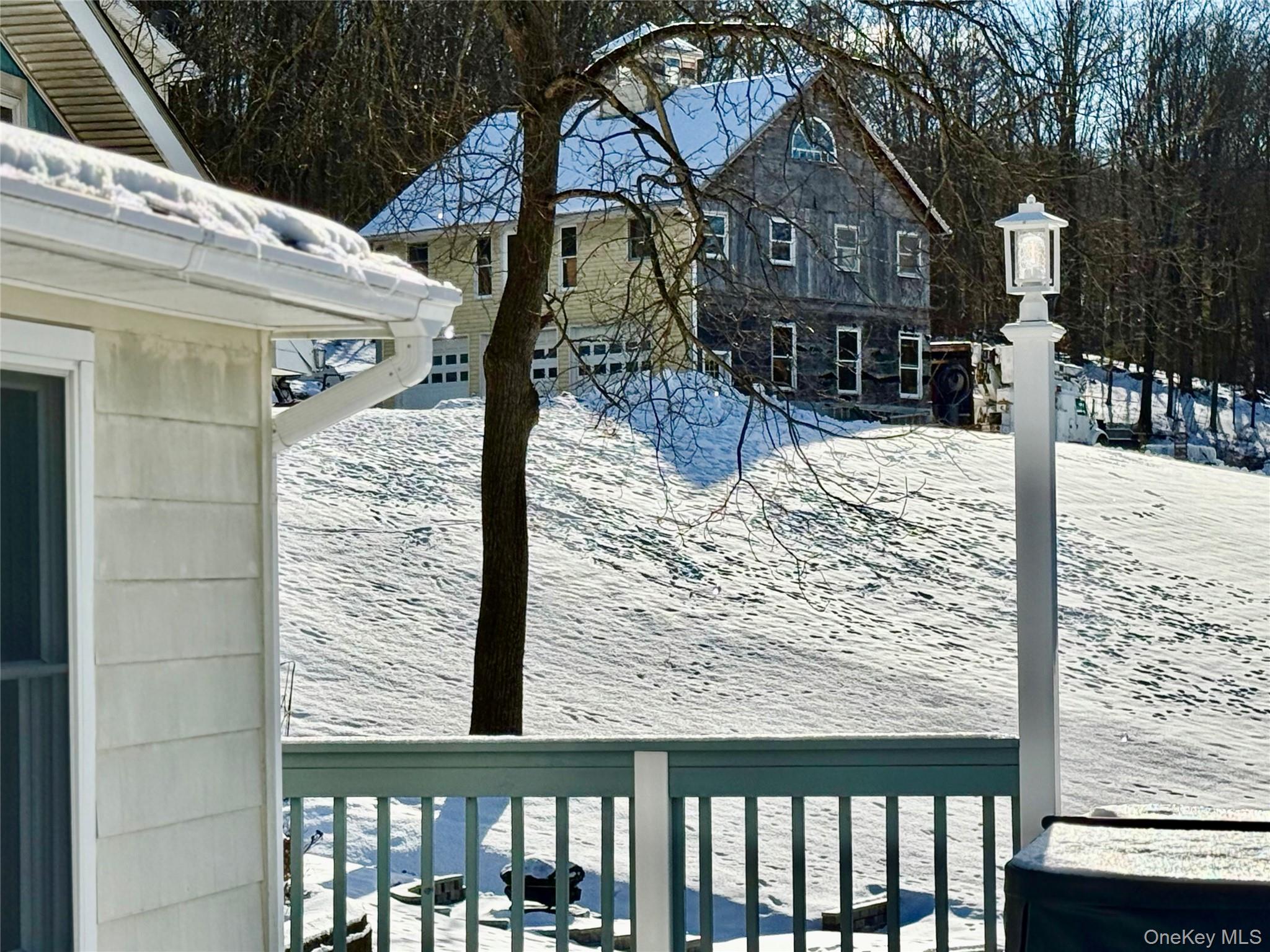 912-918 Hollow Road Salt Point, NY 12578 - Photo 32 of 35 Yard covered in snow with a balcony
