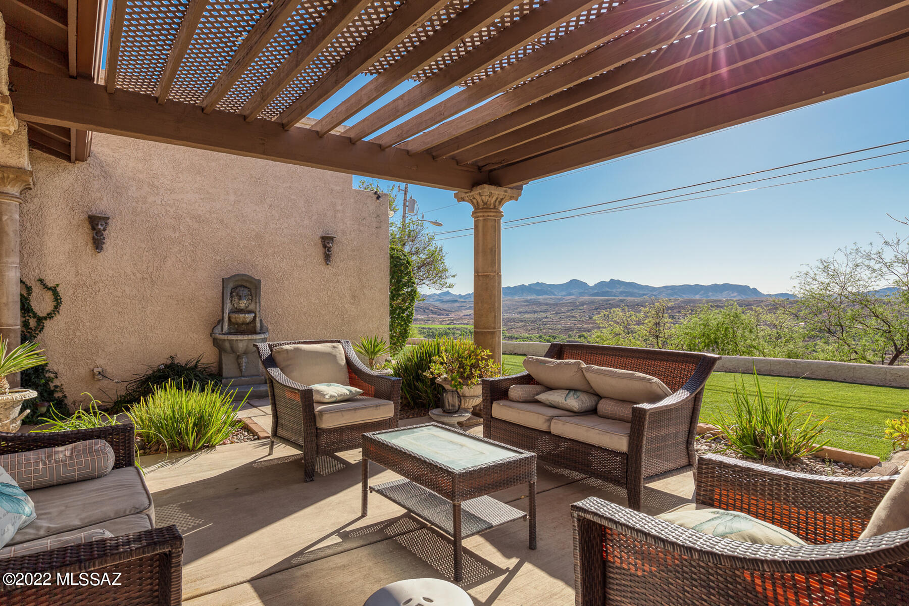 317 Valley View Drive Rio Rico, AZ 85648 - Photo 9 of 49 a outdoor living space with furniture and garden view