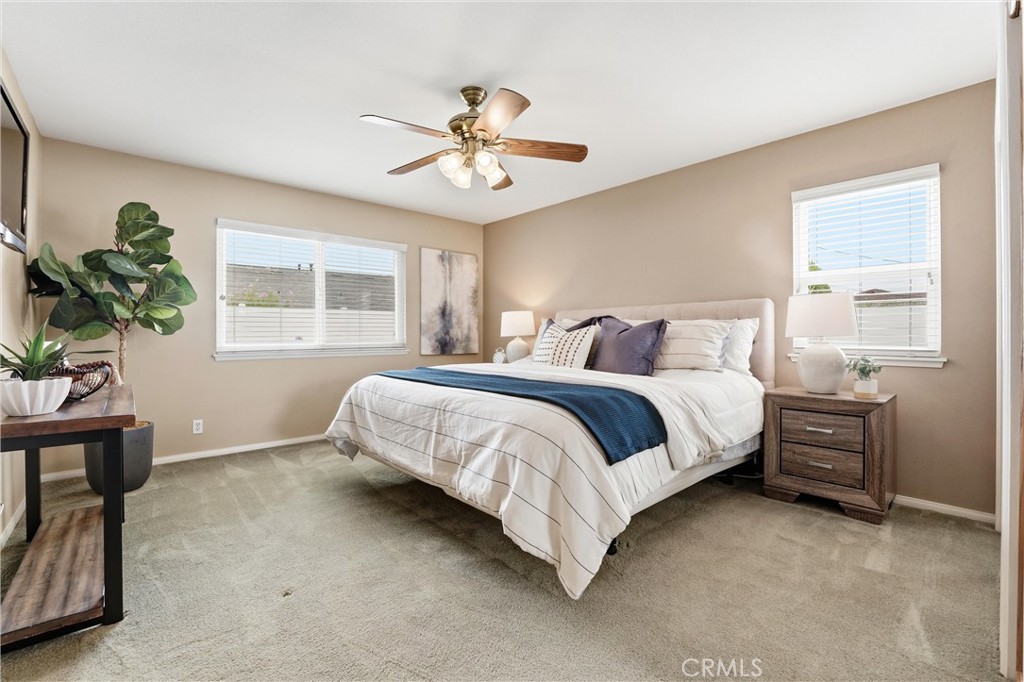 544 Firethorne Street Brea, CA 92821 - Photo 17 of 39 Primary Bedroom sits at the back of the home and has great views of the backyard!