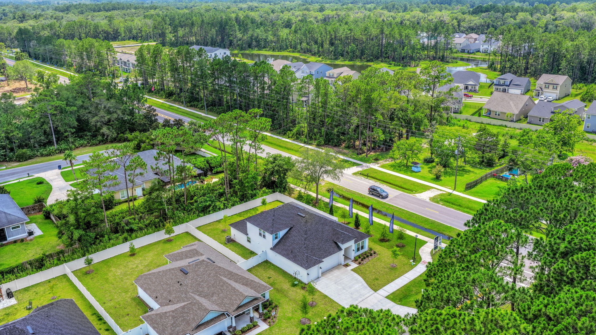 96040 Pirates Bluff Road Yulee, FL 32097 - Photo 37 of 38 an aerial view of a house