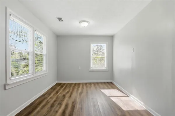 an empty room with a window