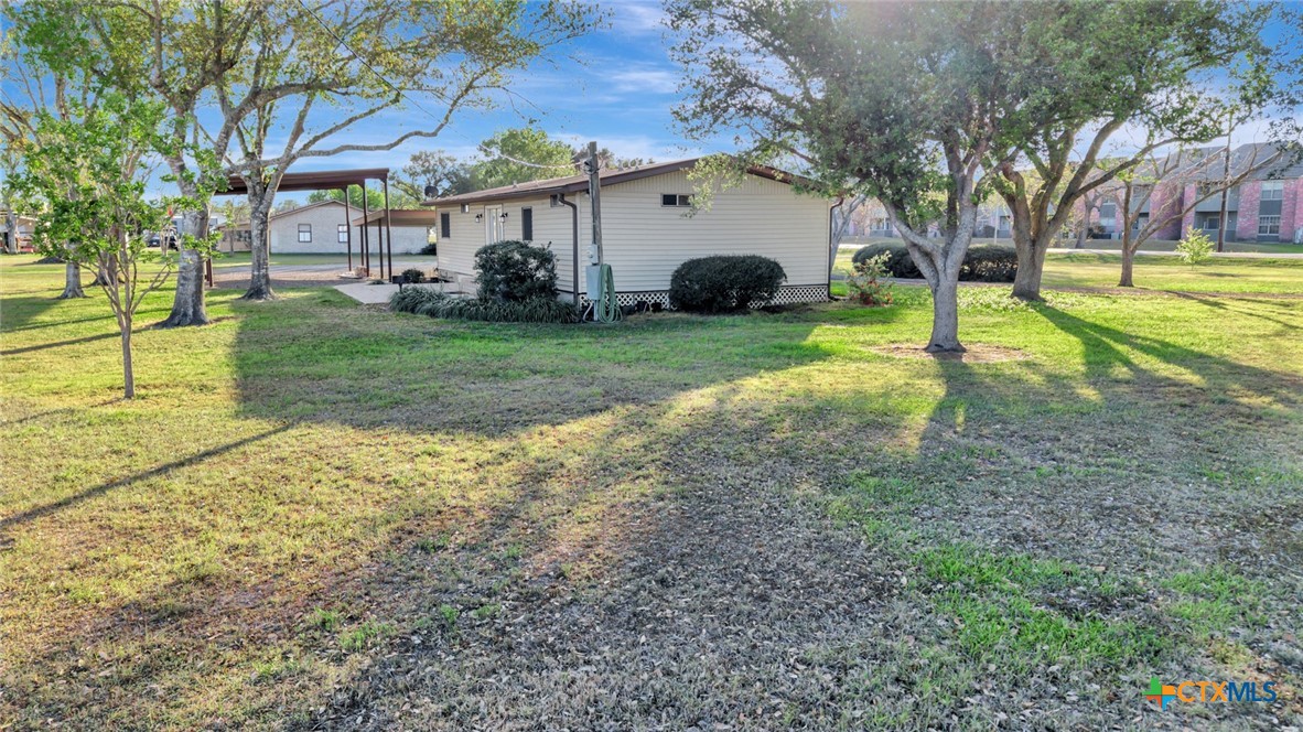293 County Road 406 Edna, TX 77957 - Photo 38 of 48 a view of a yard with plants and large tree