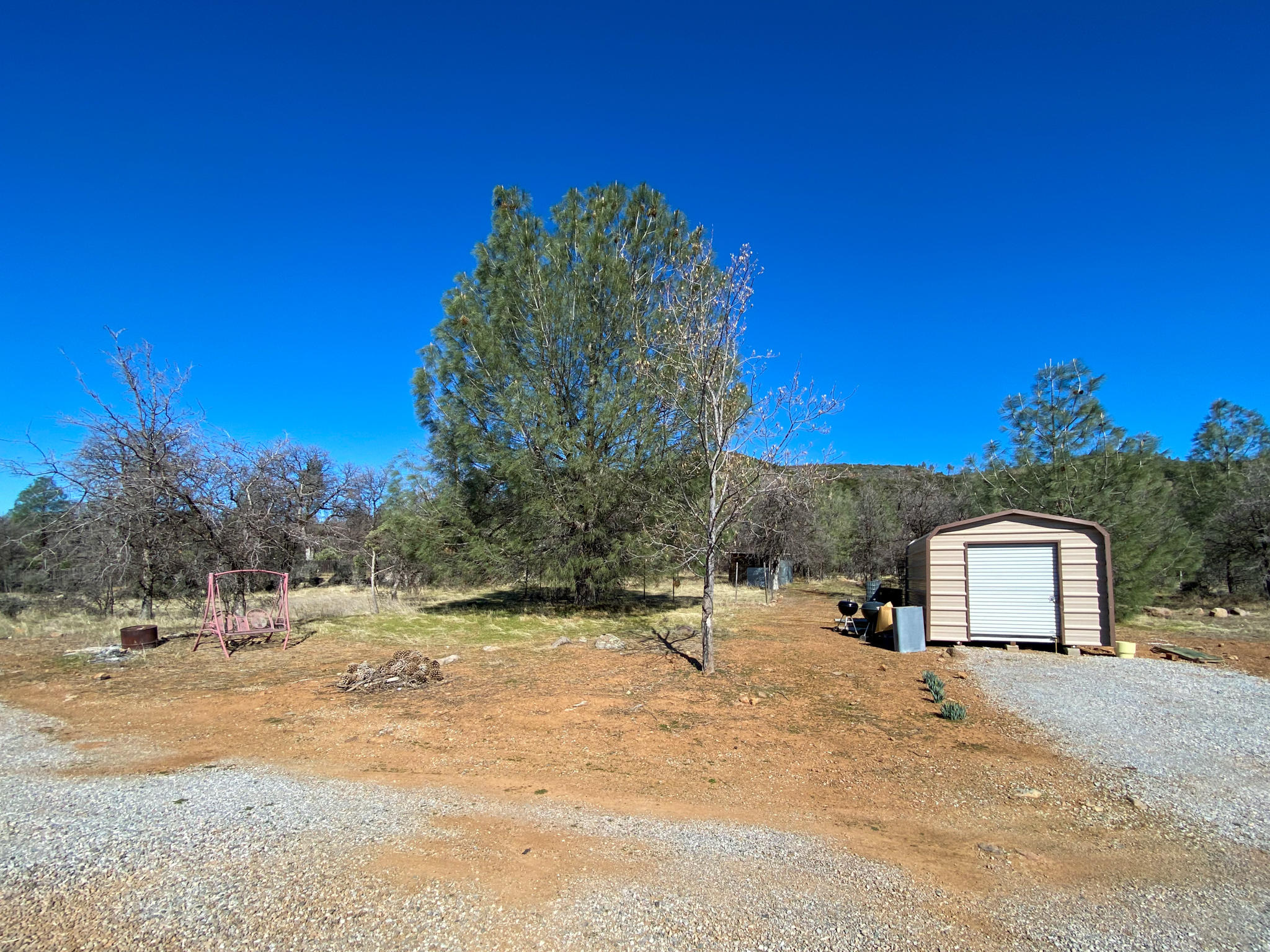 31668 Grindley Ranch Road Whitmore, CA 96096 - Photo 11 of 26 a view of a dry yard with a house