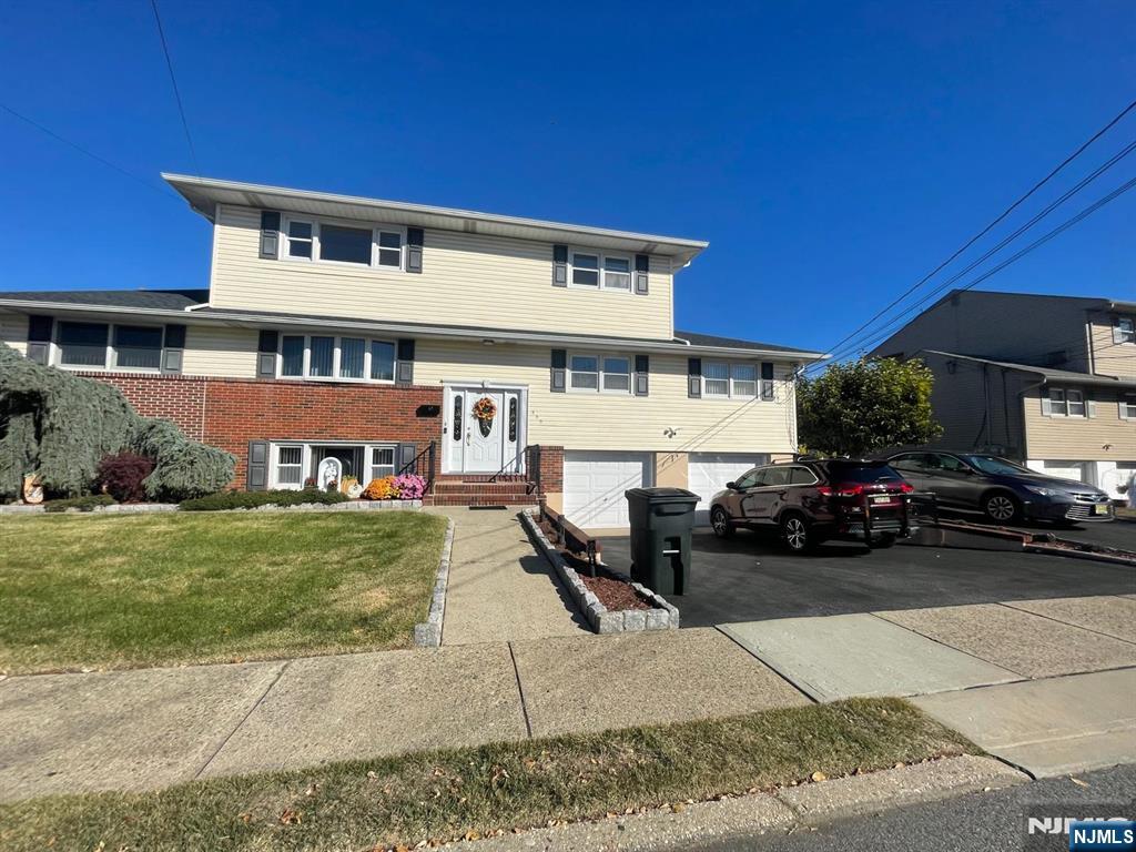 a car parked in front of a house