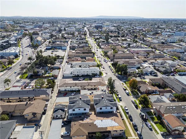 an aerial view of a city