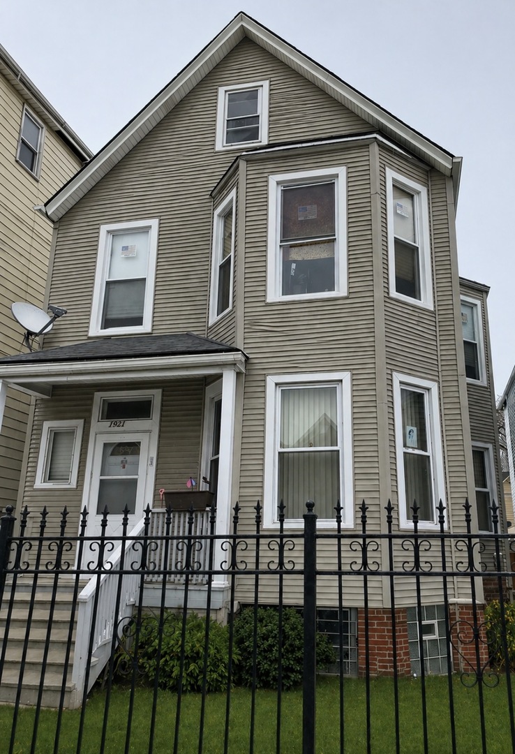a front view of a house
