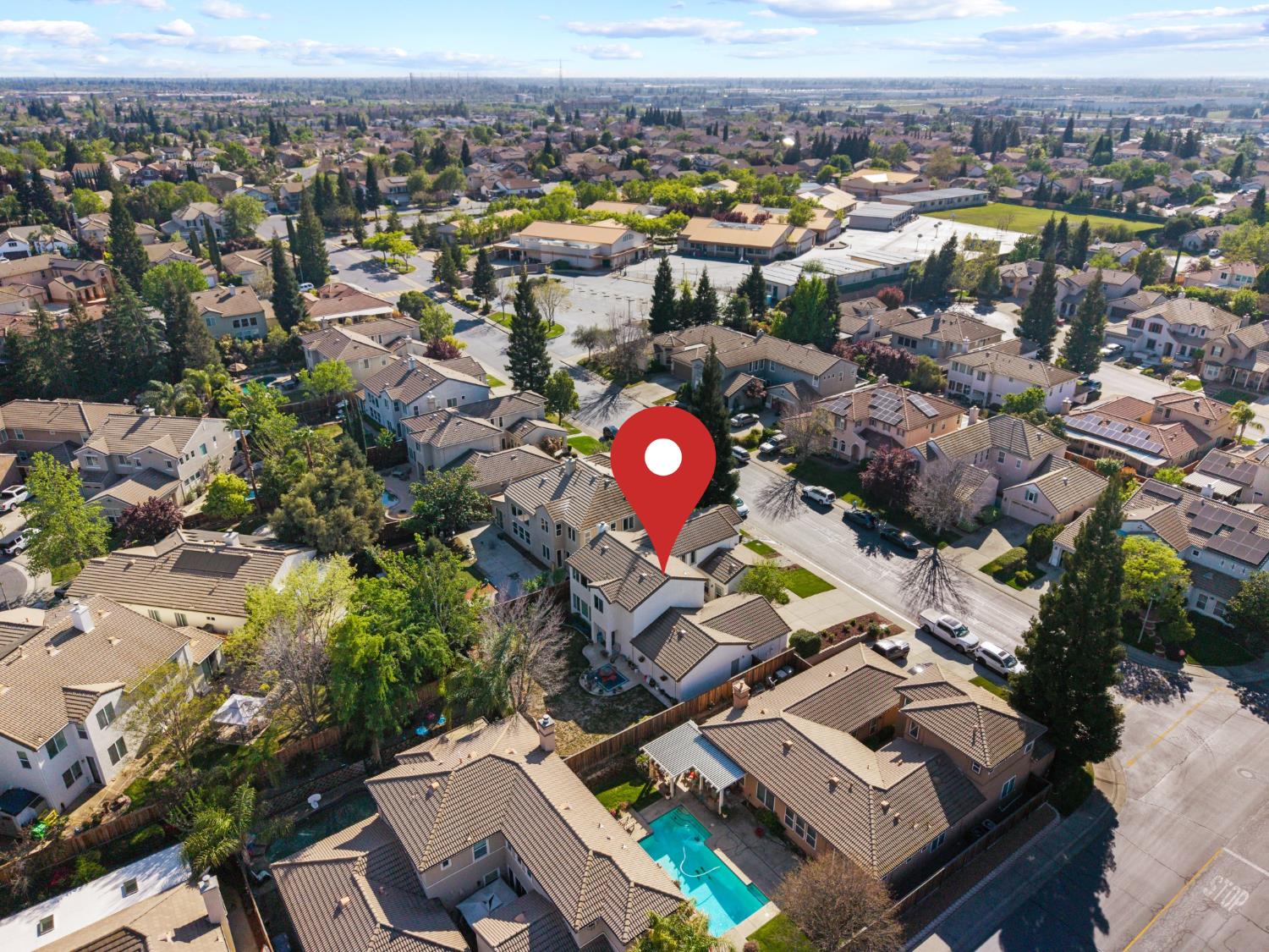 6503 Turnstone Way Rocklin, CA 95765 - Photo 42 of 42 an aerial view of a city with lots of residential buildings