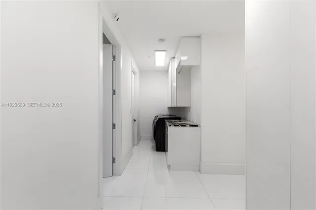 a bedroom with a bed and a walk in closet