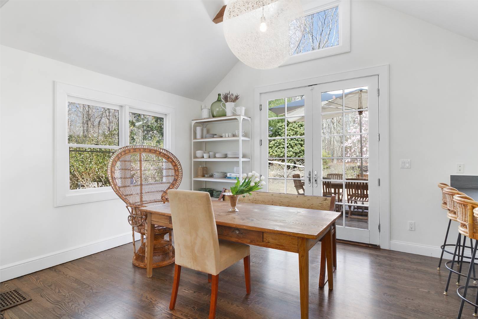 334 Brick Kiln Road Sag Harbor, NY 11963 - Photo 15 of 18 a view of a dining room with furniture window and wooden floor