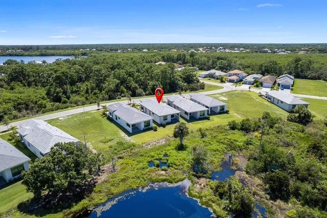a view of a lake with outdoor space