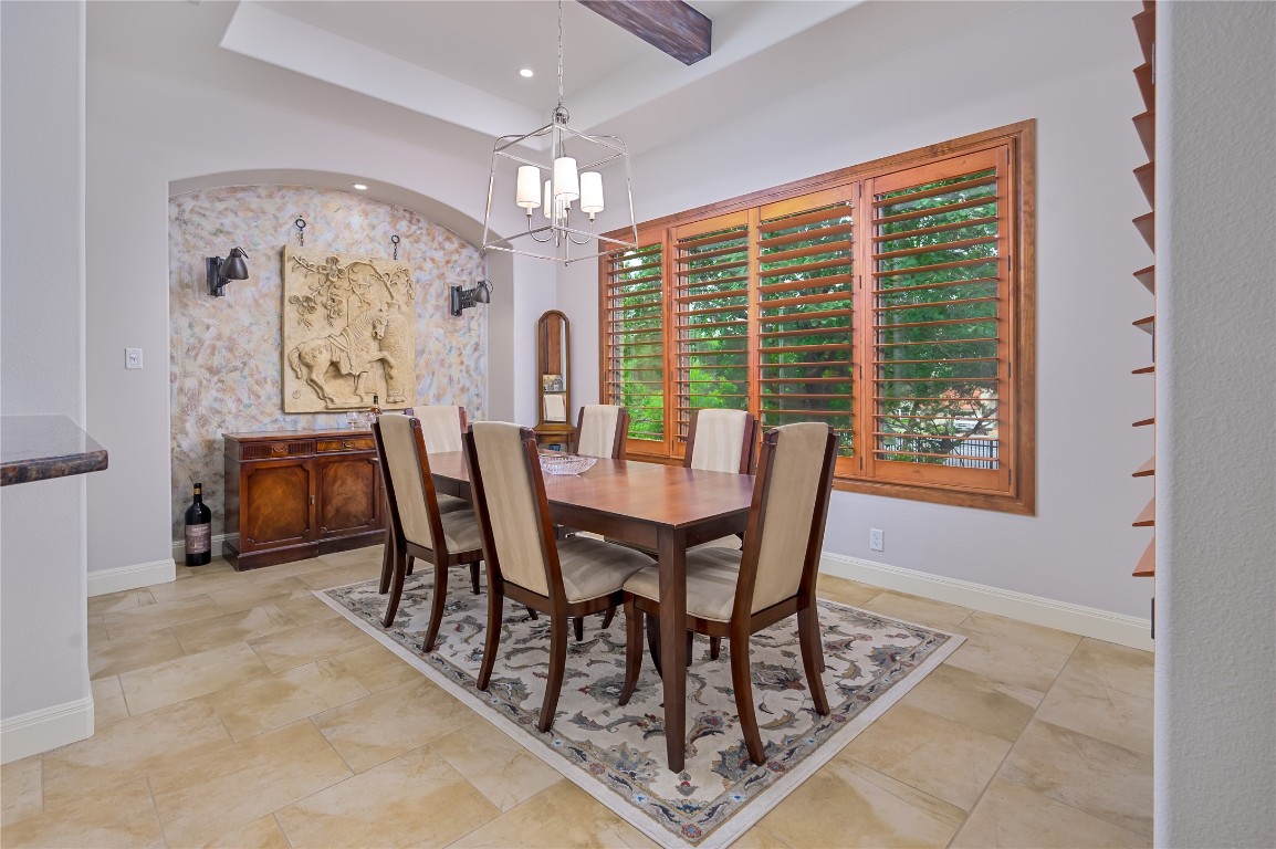22 Borello Drive Austin, TX 78738 - Photo 10 of 26 a view of a dining room with furniture window and outside view